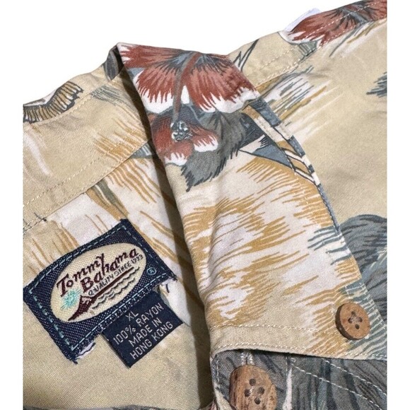 Vintage RARE Unique Tommy Bahama Hawaiian Swordfish Logo Camp Shirt Men’s XL - Picture 4 of 14